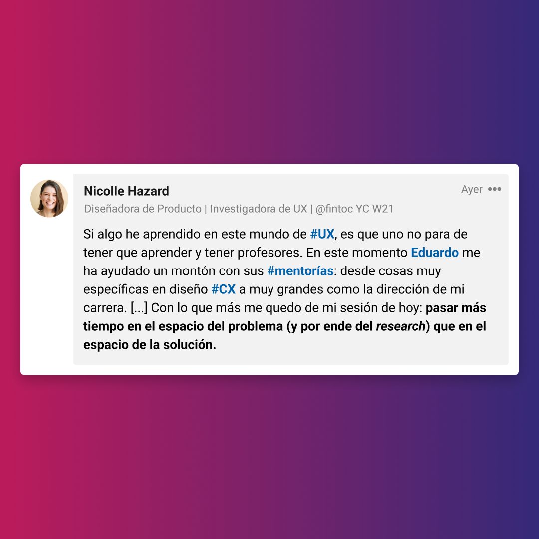 UX Research: ¿Investigar el problema, o sólo validar soluciones? - Mentoría Diseño centrado en las personas Aprendizaje Cursos Experiencia del usuario 